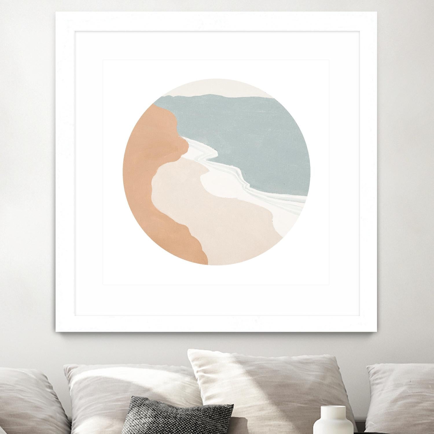 Mid Century Landscape Circle I by Patricia Pinto on GIANT ART - coastal abstract