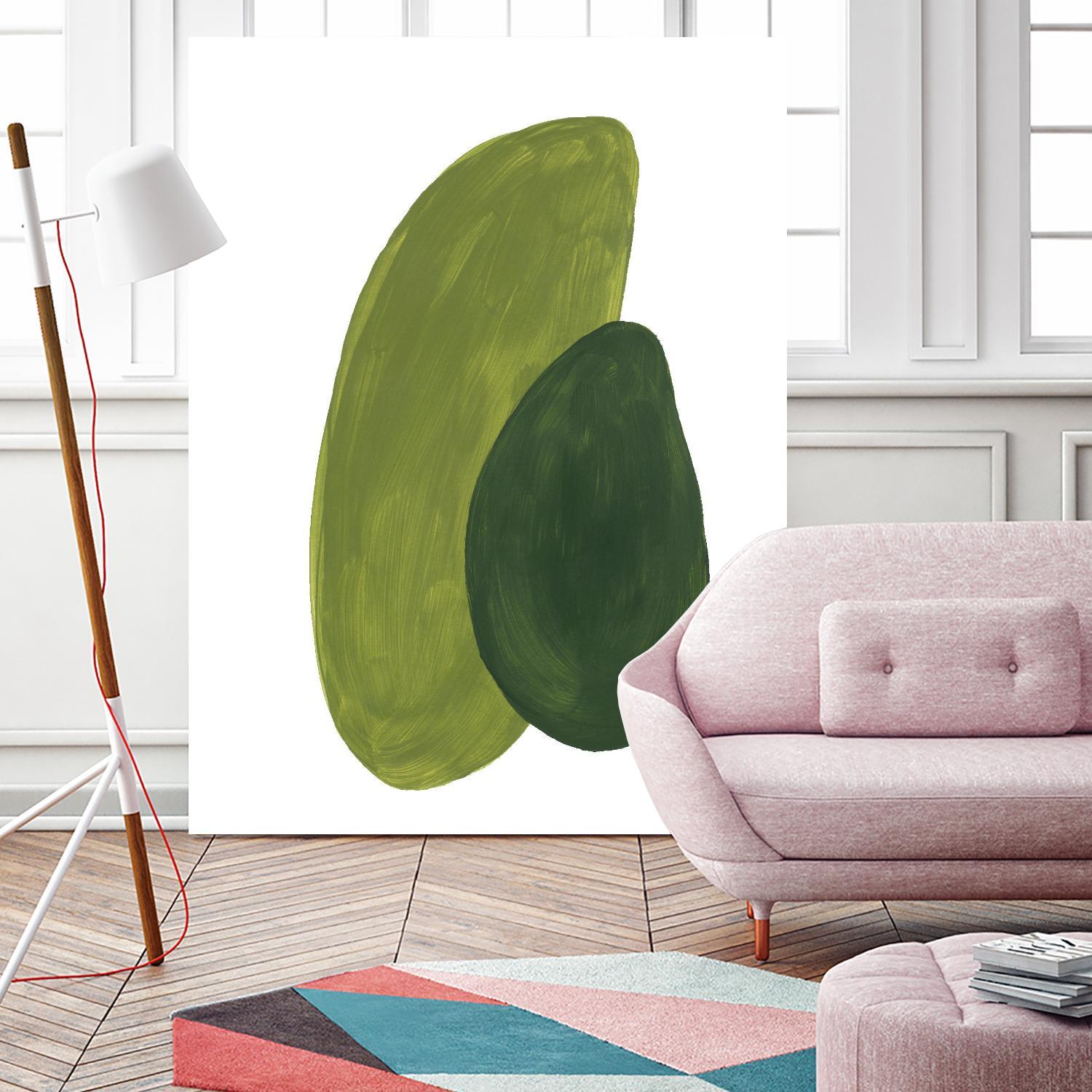 Green Shapes by Patricia Pinto on GIANT ART - abstract decorative