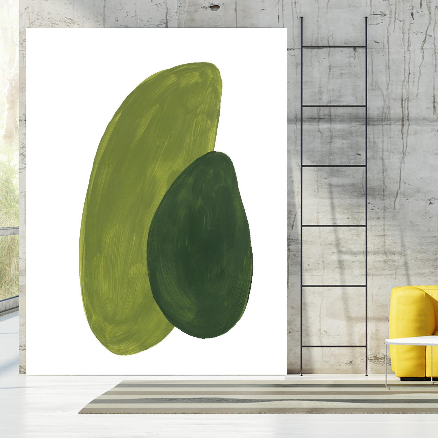 Green Shapes by Patricia Pinto on GIANT ART - abstract decorative