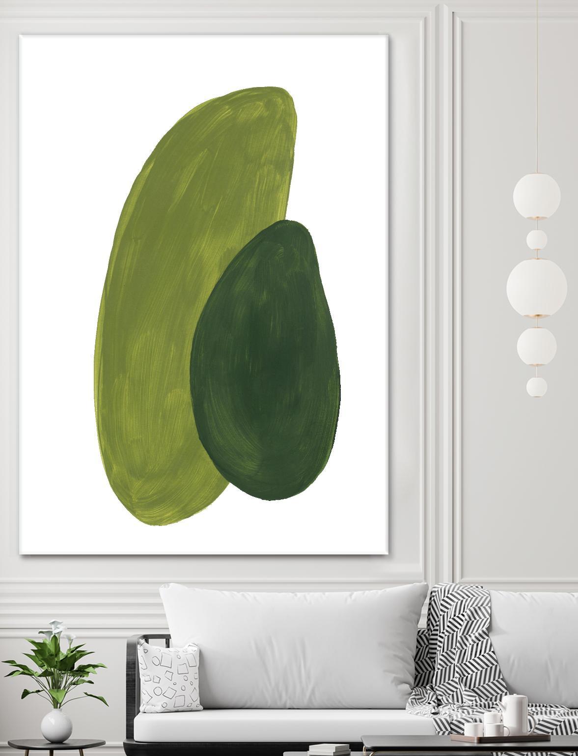 Green Shapes by Patricia Pinto on GIANT ART - abstract decorative