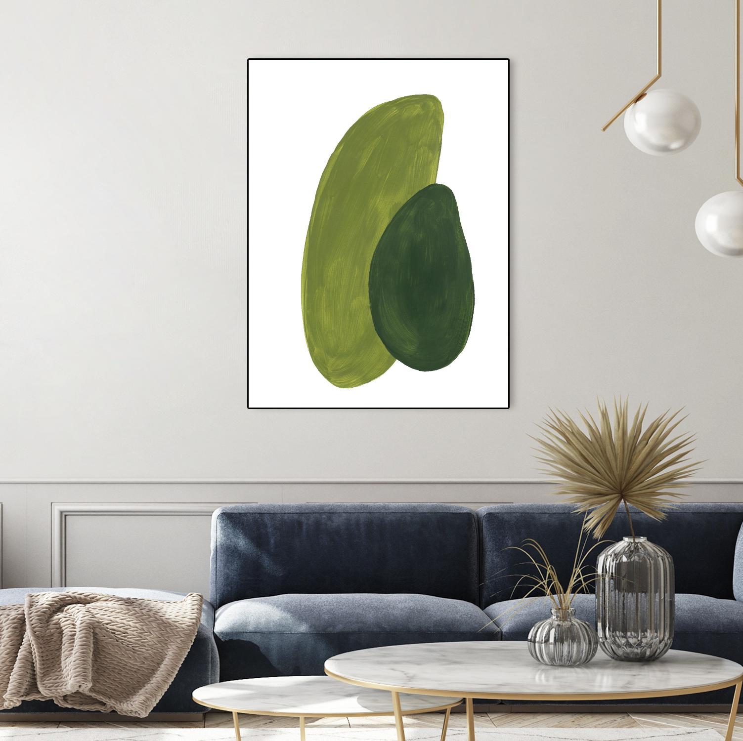 Green Shapes by Patricia Pinto on GIANT ART - abstract decorative