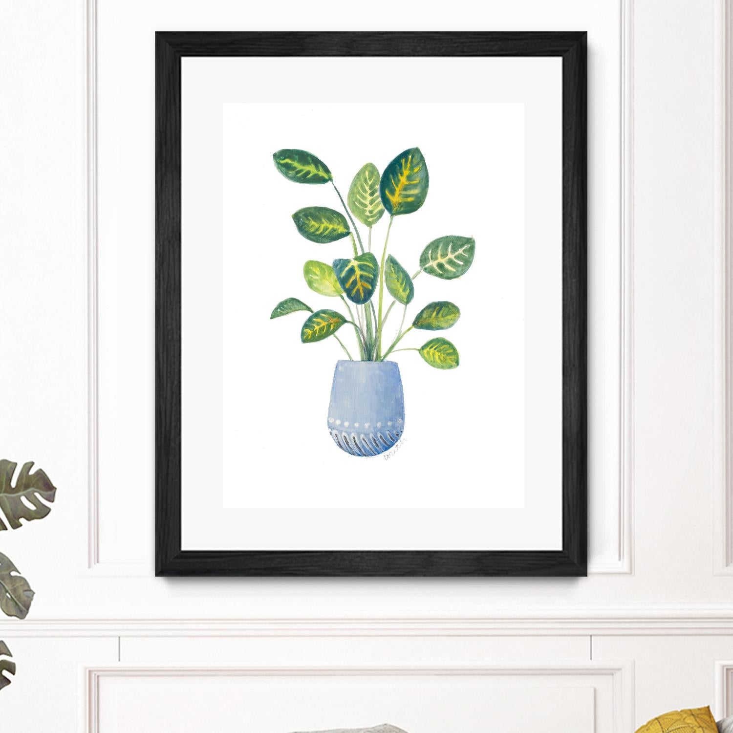 Croton In Blue Pot by Lanie Loreth on GIANT ART - floral southwestern and western