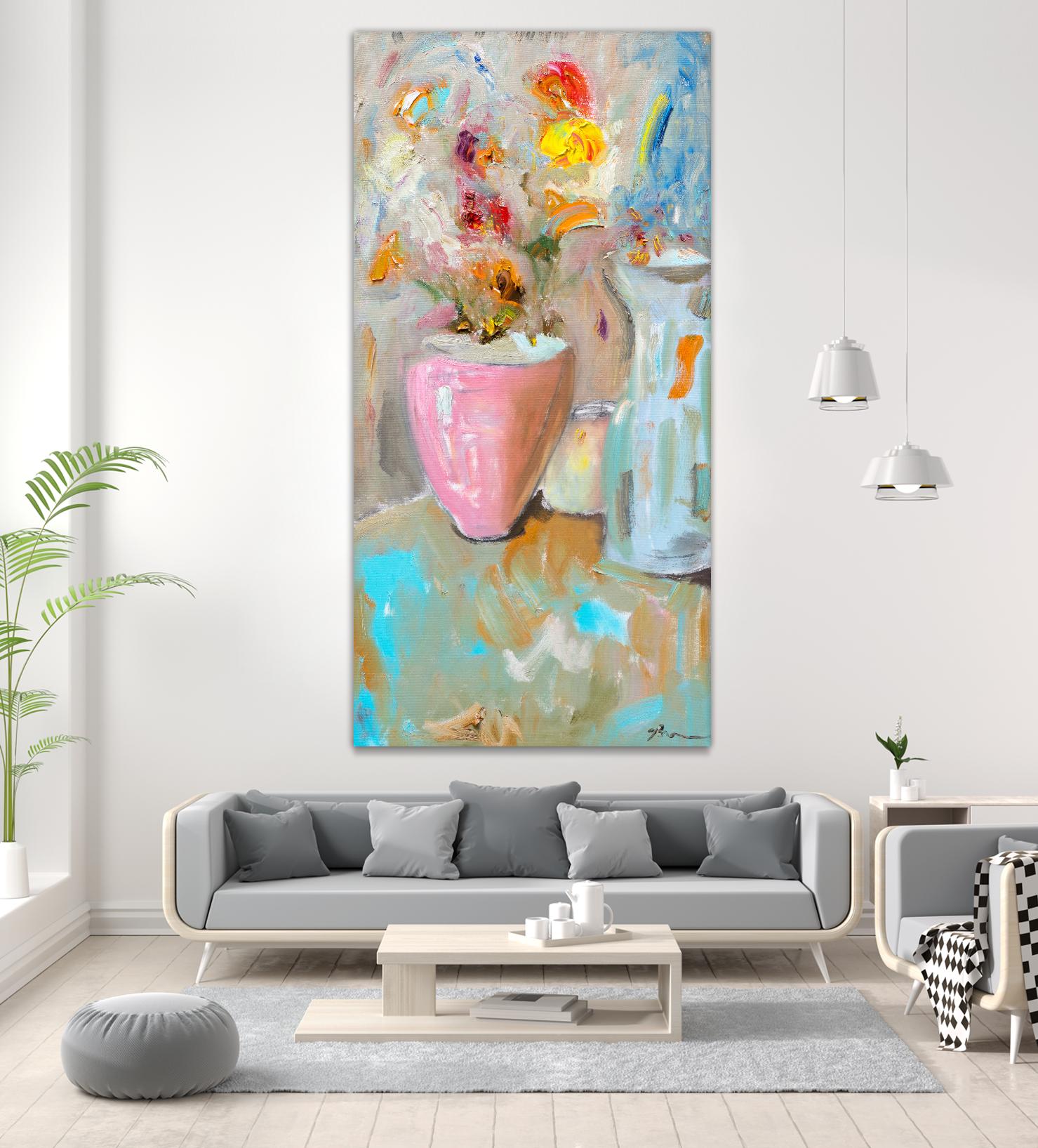 All About the Vase by Bradford Brenner on GIANT ART - muted tones floral & still life