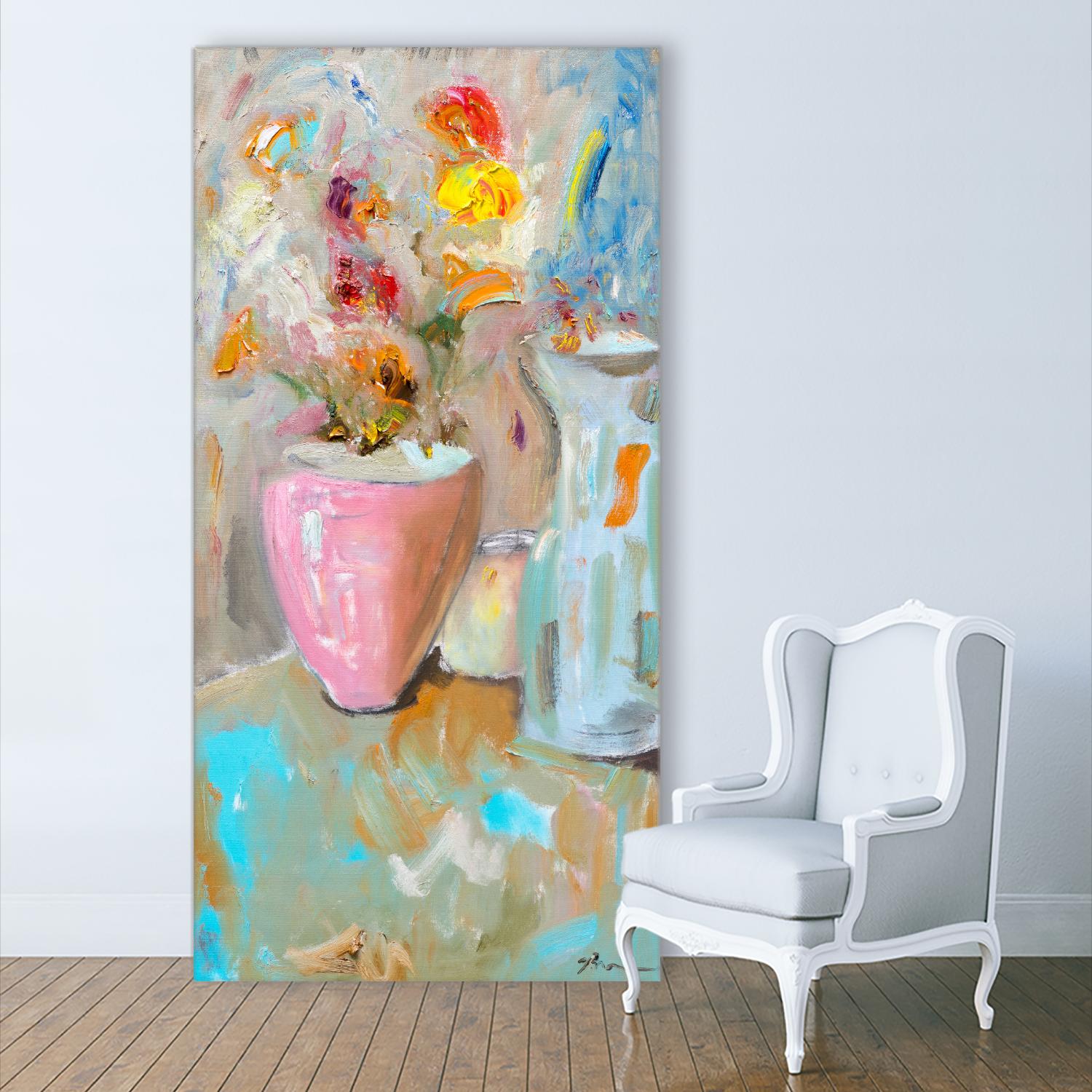 All About the Vase by Bradford Brenner on GIANT ART - muted tones floral & still life