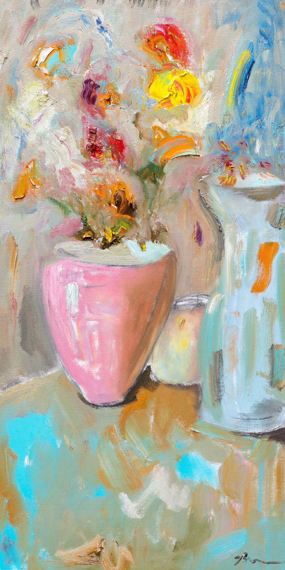 All About the Vase by Bradford Brenner on GIANT ART - muted tones floral & still life