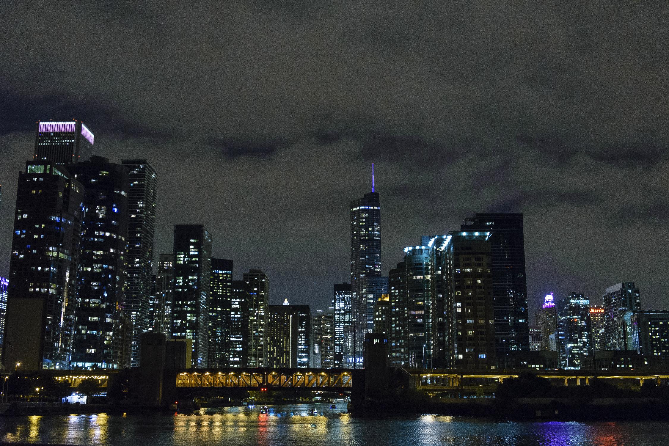 Nightscape by Nancy Crowell on GIANT ART - yellow city scene