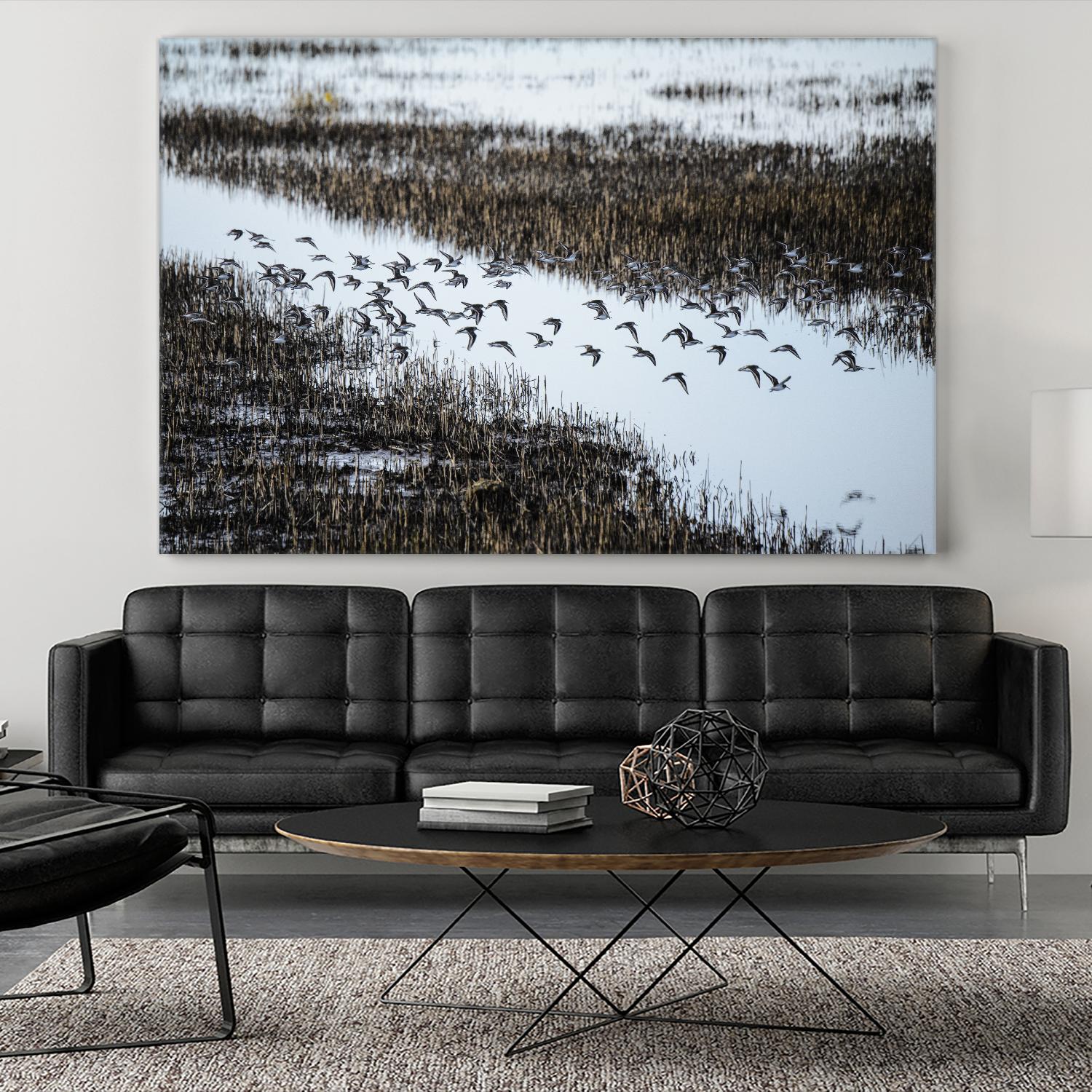 Flock by Nancy Crowell on GIANT ART - blue landscape