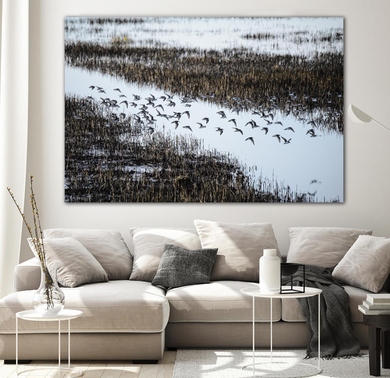 Flock by Nancy Crowell on GIANT ART - blue landscape