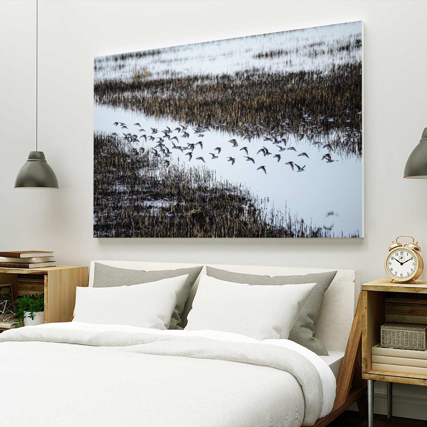 Flock by Nancy Crowell on GIANT ART - blue landscape