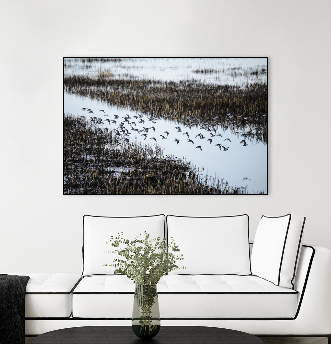 Flock by Nancy Crowell on GIANT ART - blue landscape