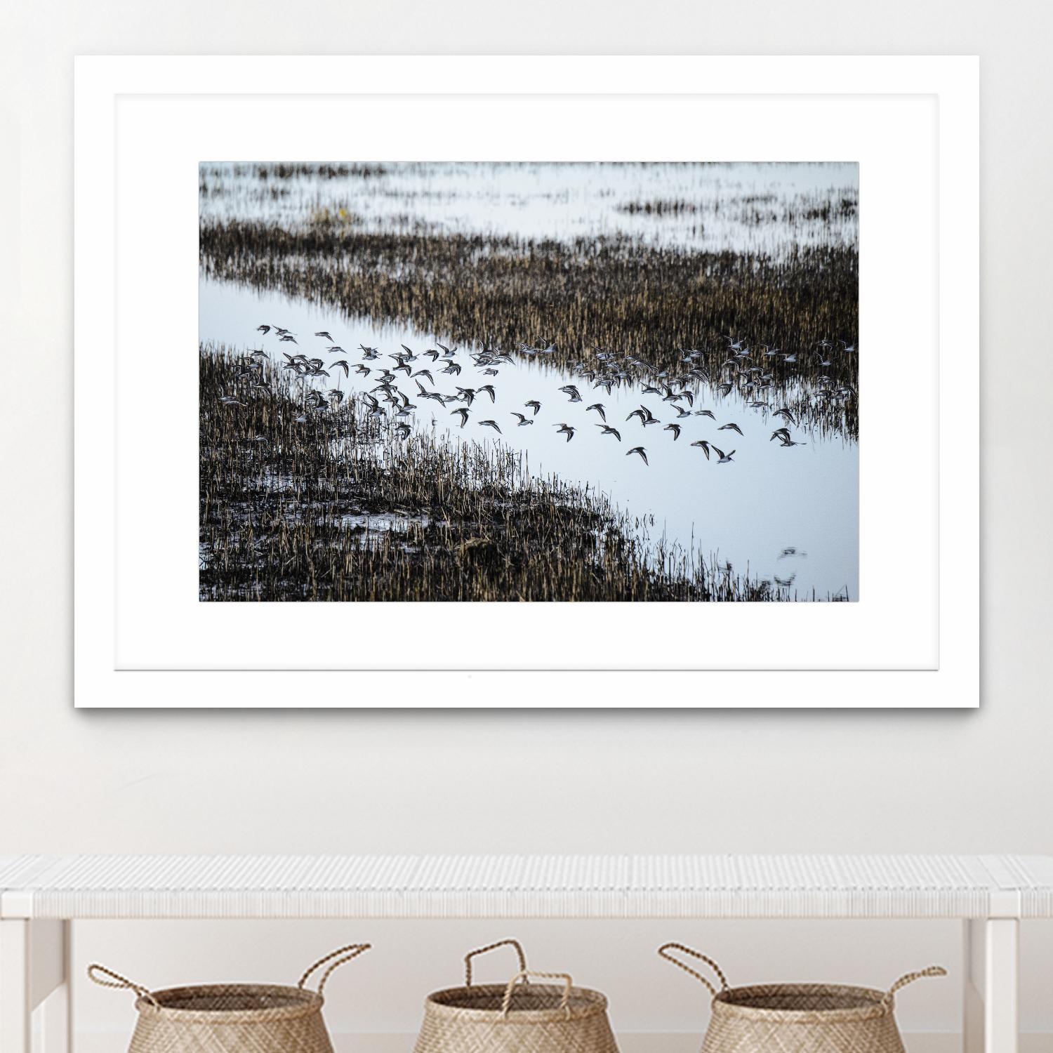 Flock by Nancy Crowell on GIANT ART - blue landscape