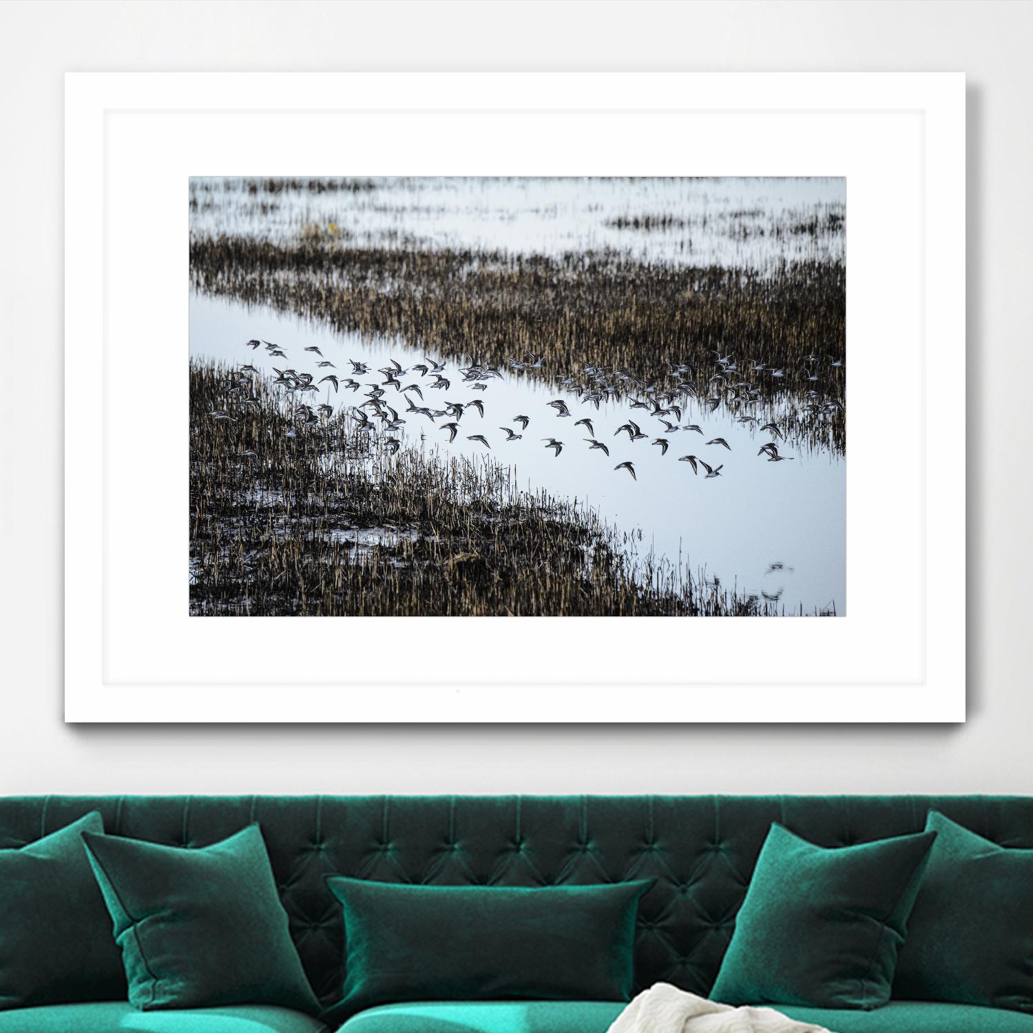 Flock by Nancy Crowell on GIANT ART - blue landscape