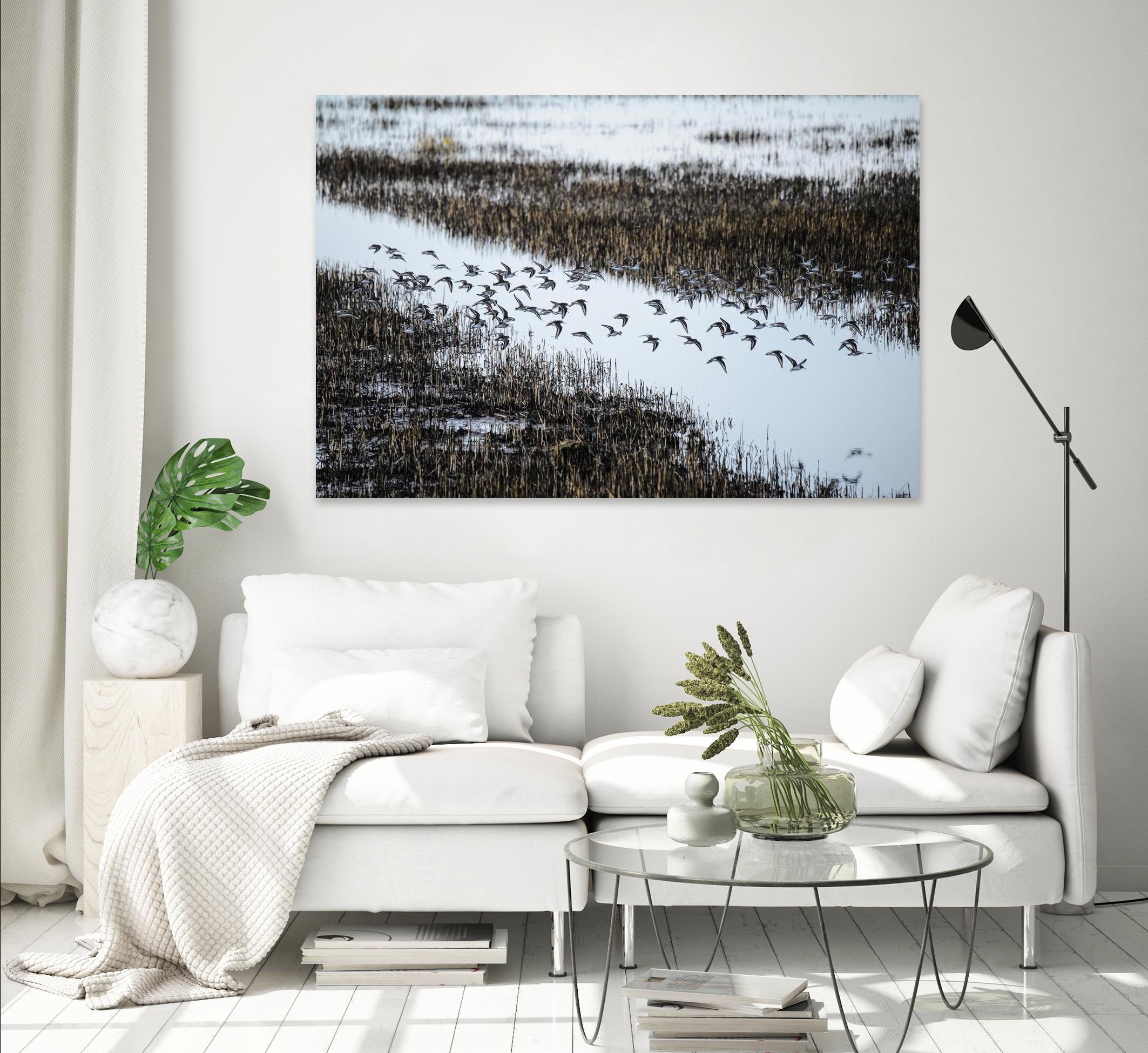 Flock by Nancy Crowell on GIANT ART - blue landscape