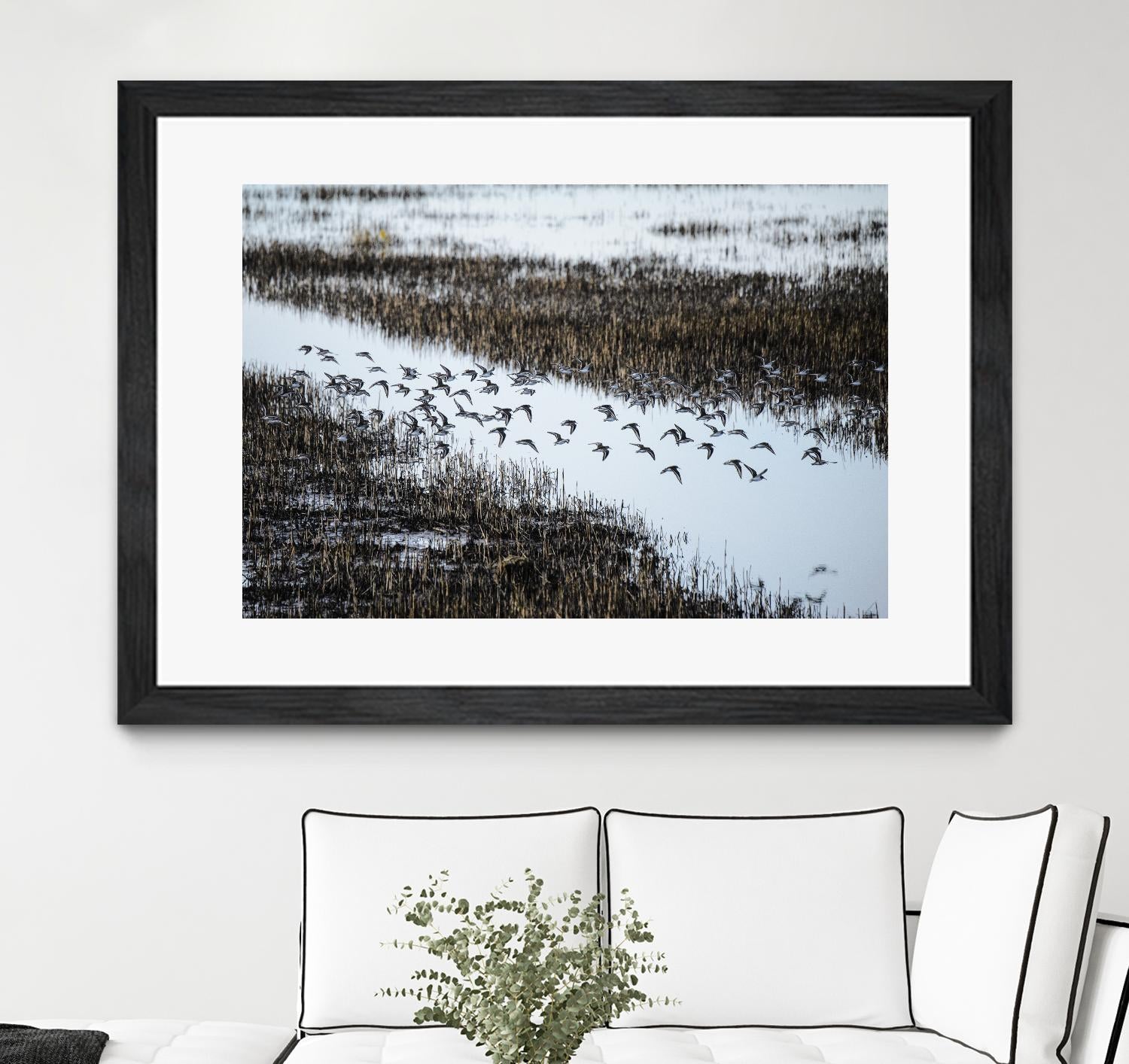 Flock by Nancy Crowell on GIANT ART - blue landscape