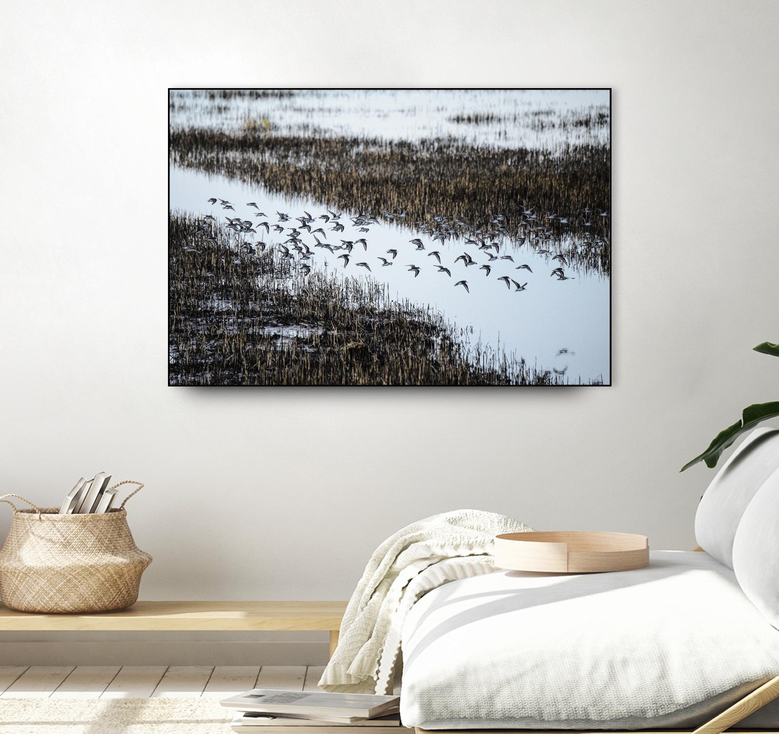 Flock by Nancy Crowell on GIANT ART - blue landscape