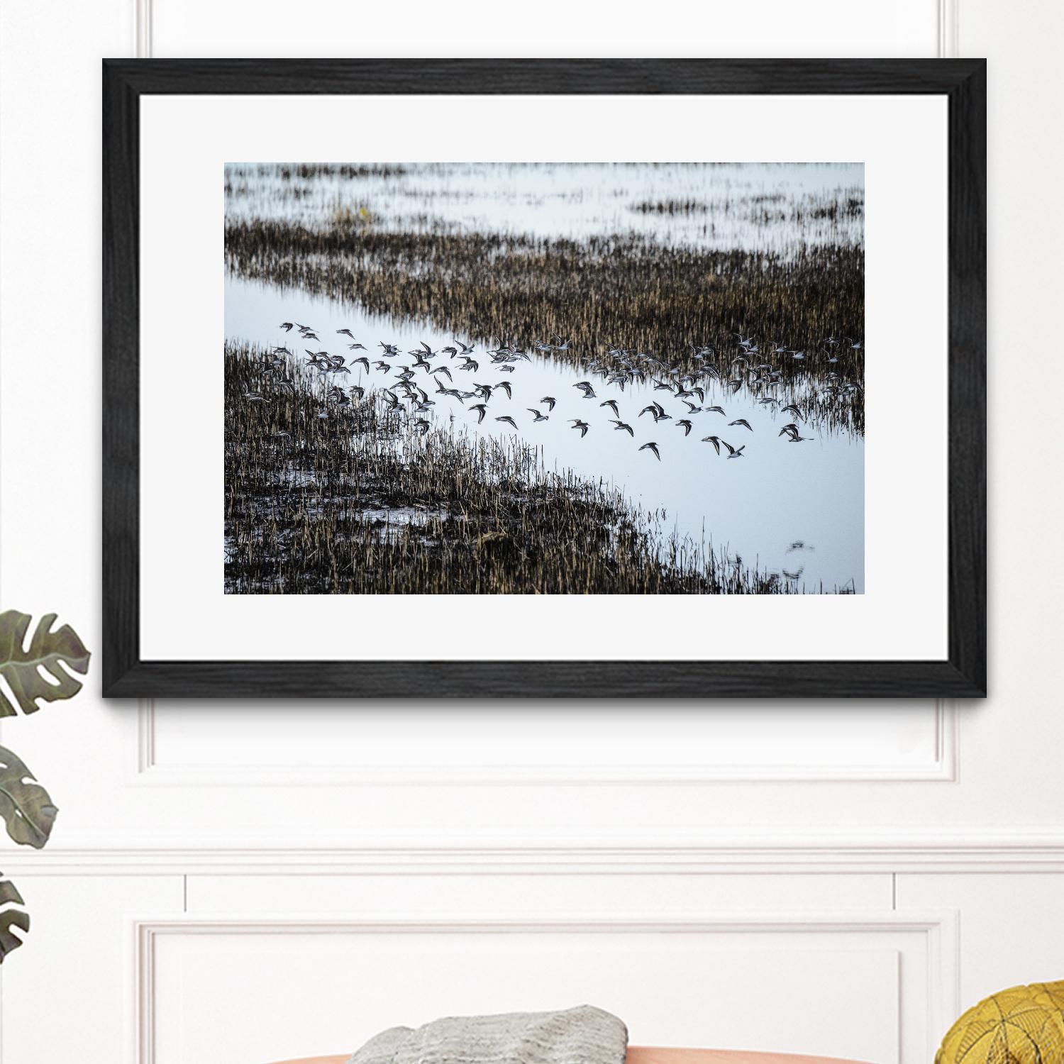 Flock by Nancy Crowell on GIANT ART - blue landscape