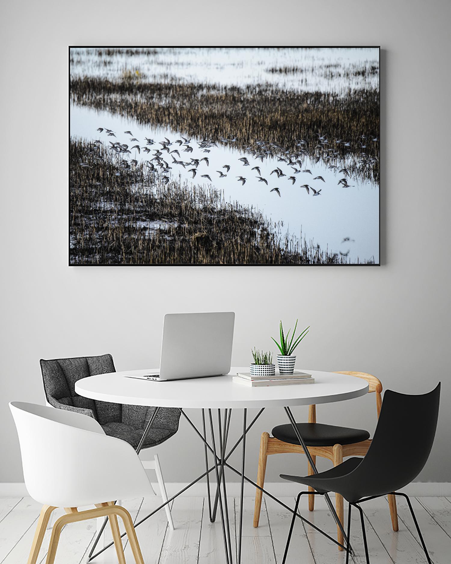 Flock by Nancy Crowell on GIANT ART - blue landscape