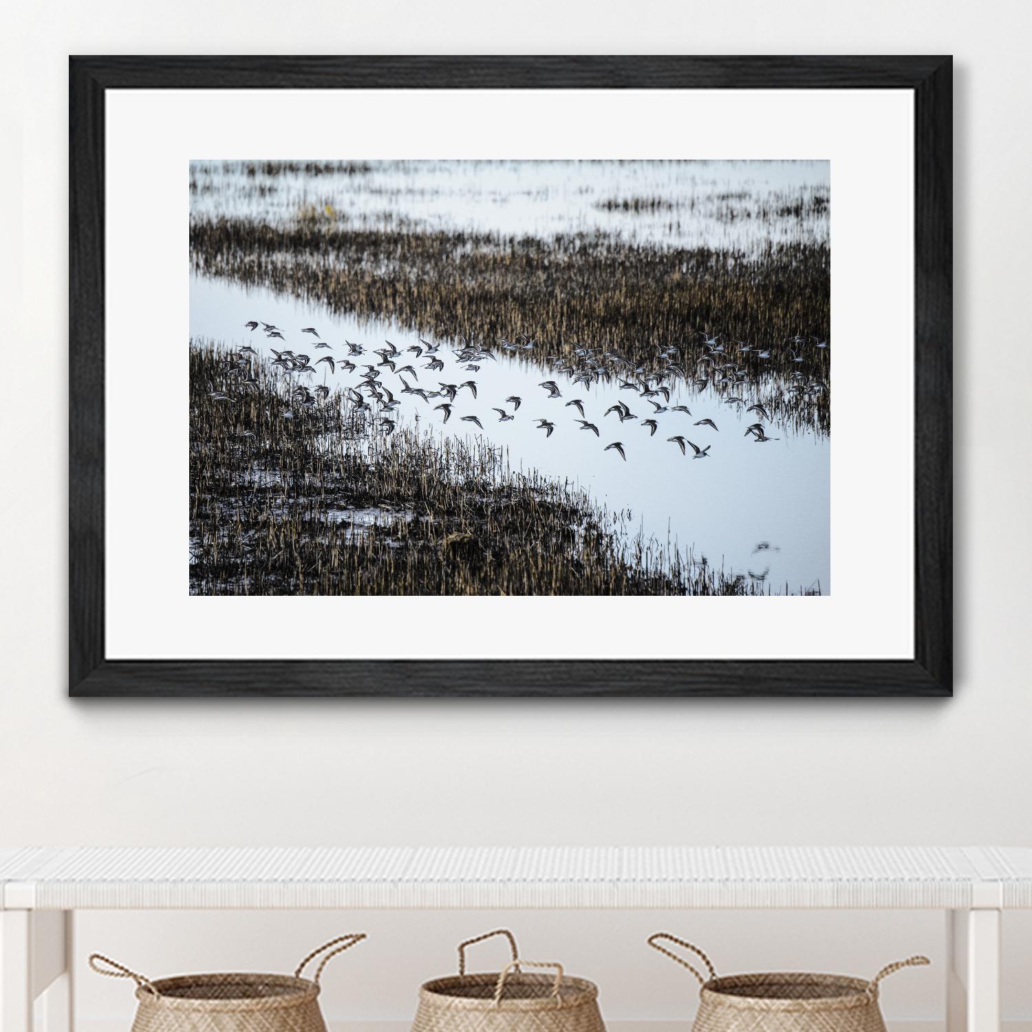 Flock by Nancy Crowell on GIANT ART - blue landscape