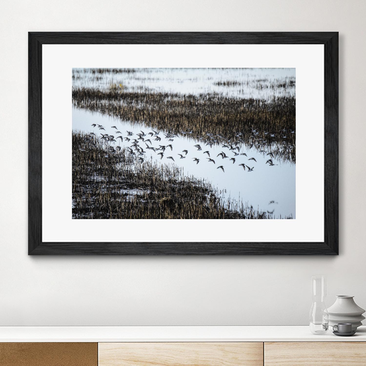 Flock by Nancy Crowell on GIANT ART - blue landscape