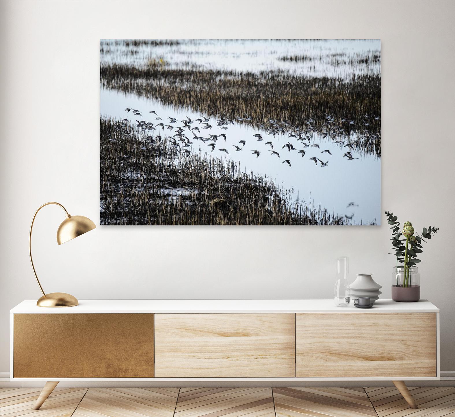 Flock by Nancy Crowell on GIANT ART - blue landscape