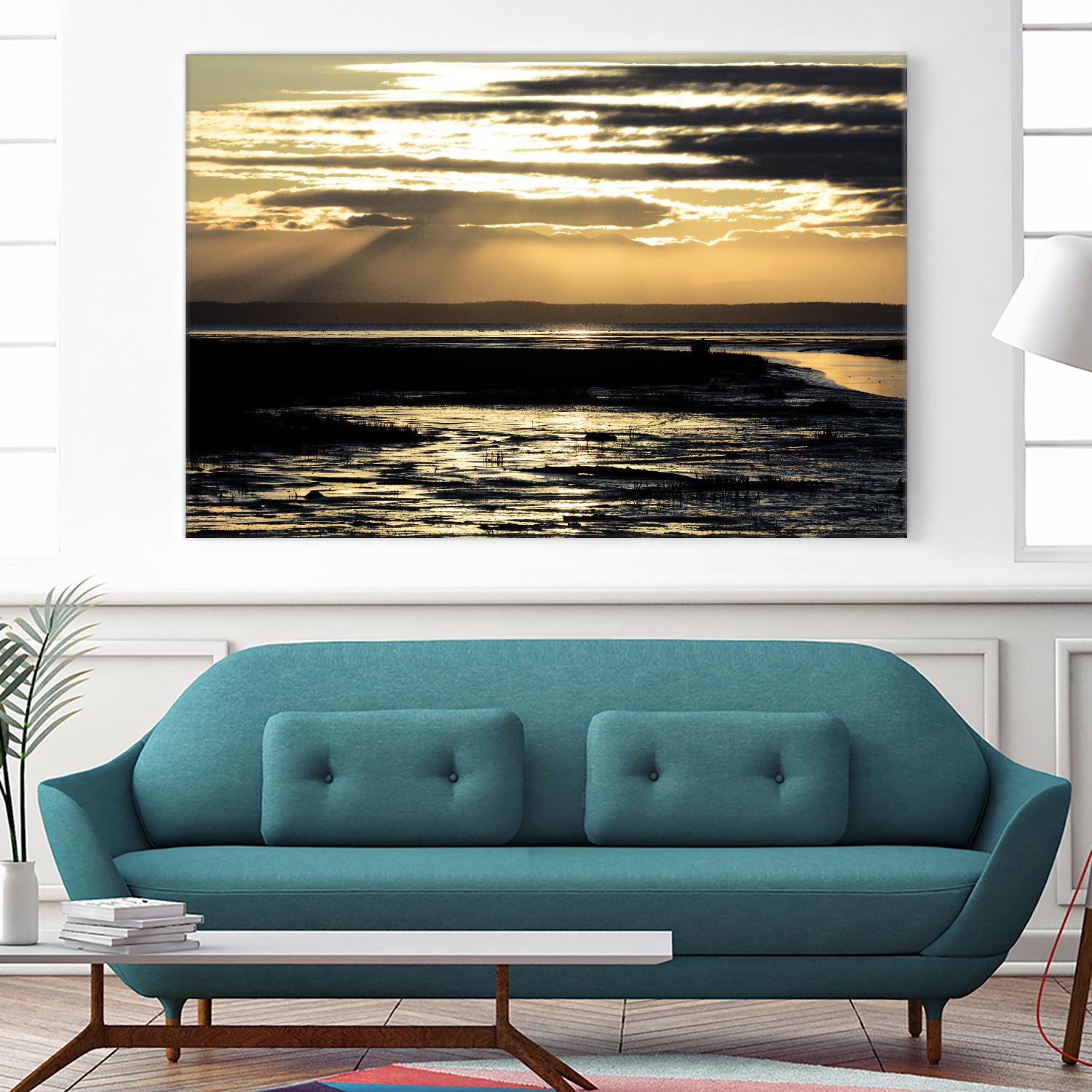 Warm Glow I by Nancy Crowell on GIANT ART - beige landscape