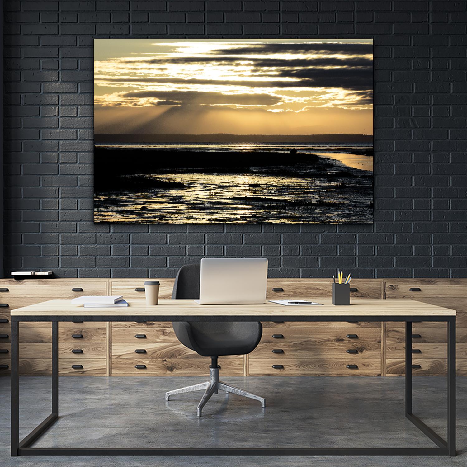 Warm Glow I by Nancy Crowell on GIANT ART - beige landscape