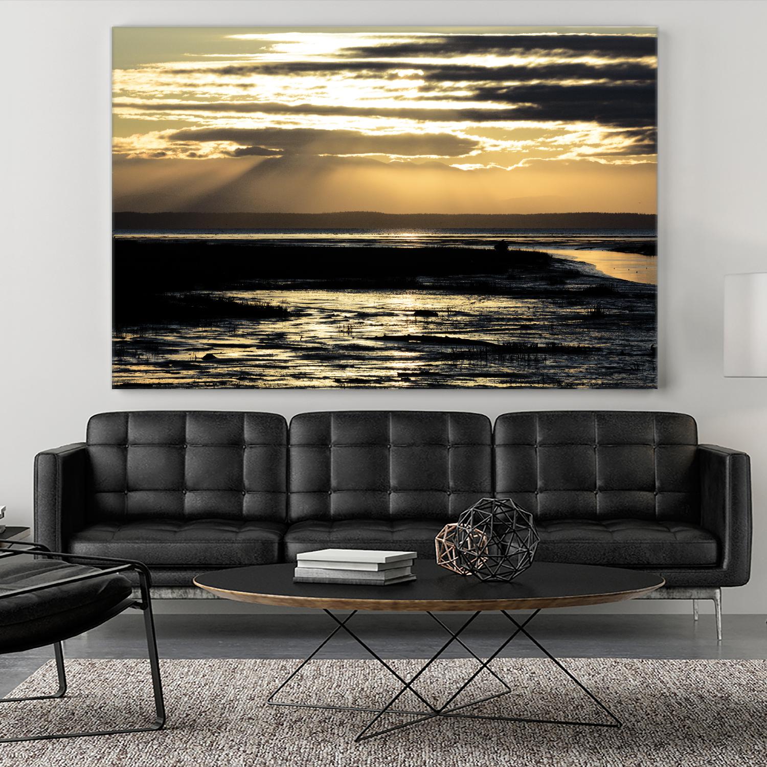 Warm Glow I by Nancy Crowell on GIANT ART - beige landscape