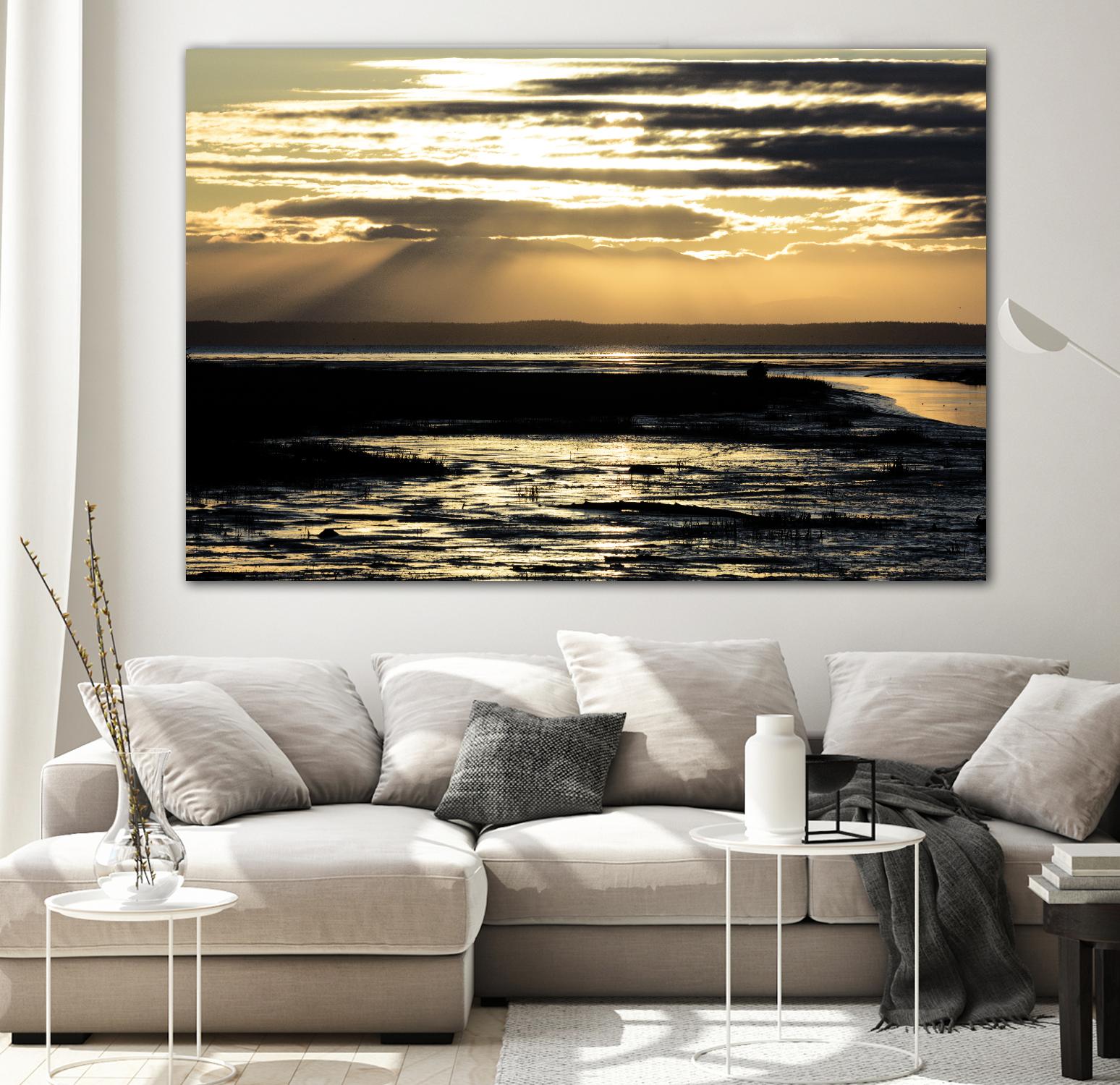 Warm Glow I by Nancy Crowell on GIANT ART - beige landscape