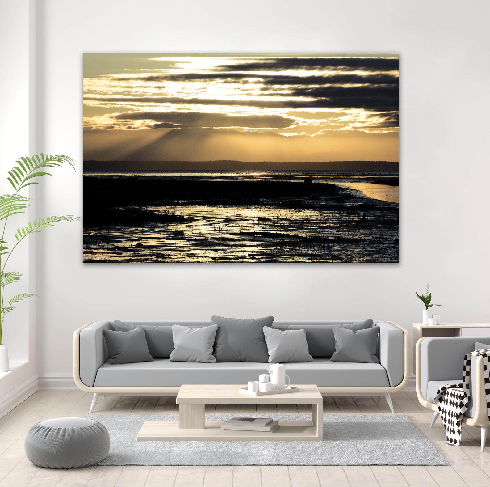 Warm Glow I by Nancy Crowell on GIANT ART - beige landscape