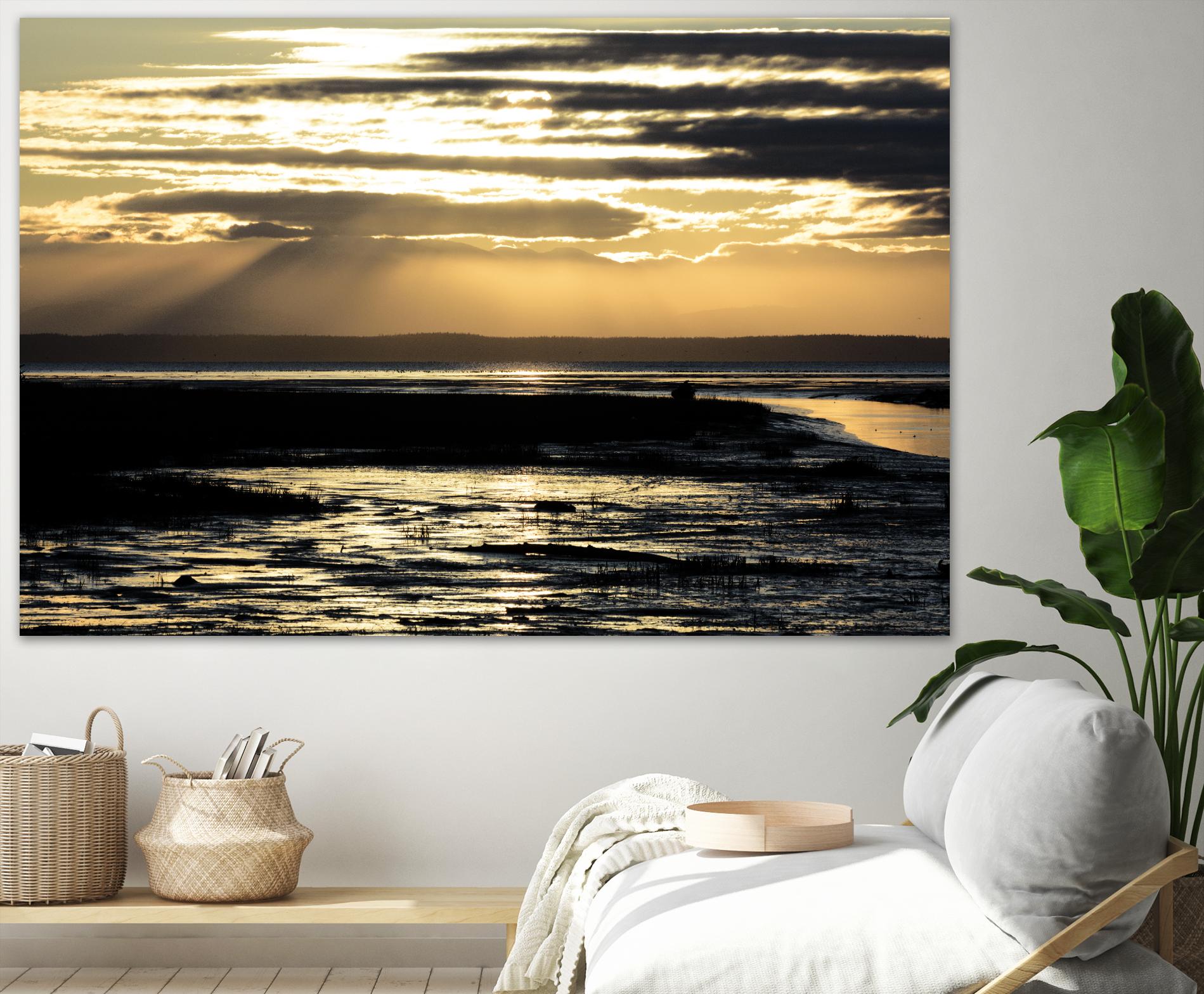 Warm Glow I by Nancy Crowell on GIANT ART - beige landscape