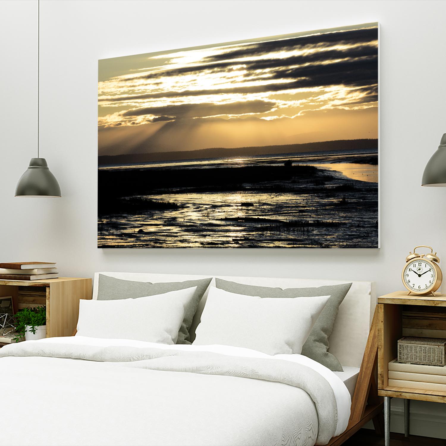 Warm Glow I by Nancy Crowell on GIANT ART - beige landscape