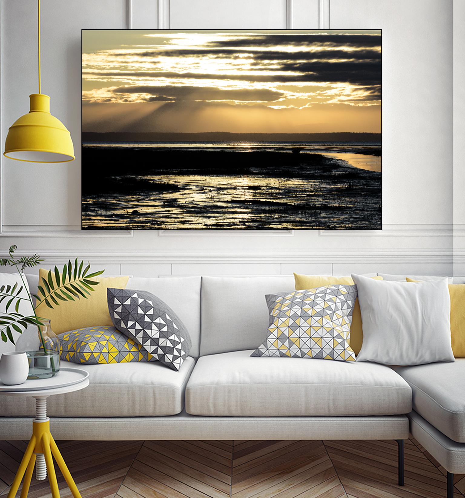 Warm Glow I by Nancy Crowell on GIANT ART - beige landscape