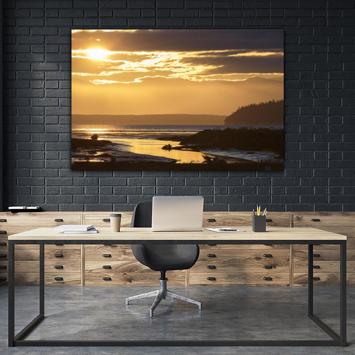 Warm Glow II by Nancy Crowell on GIANT ART - beige landscape