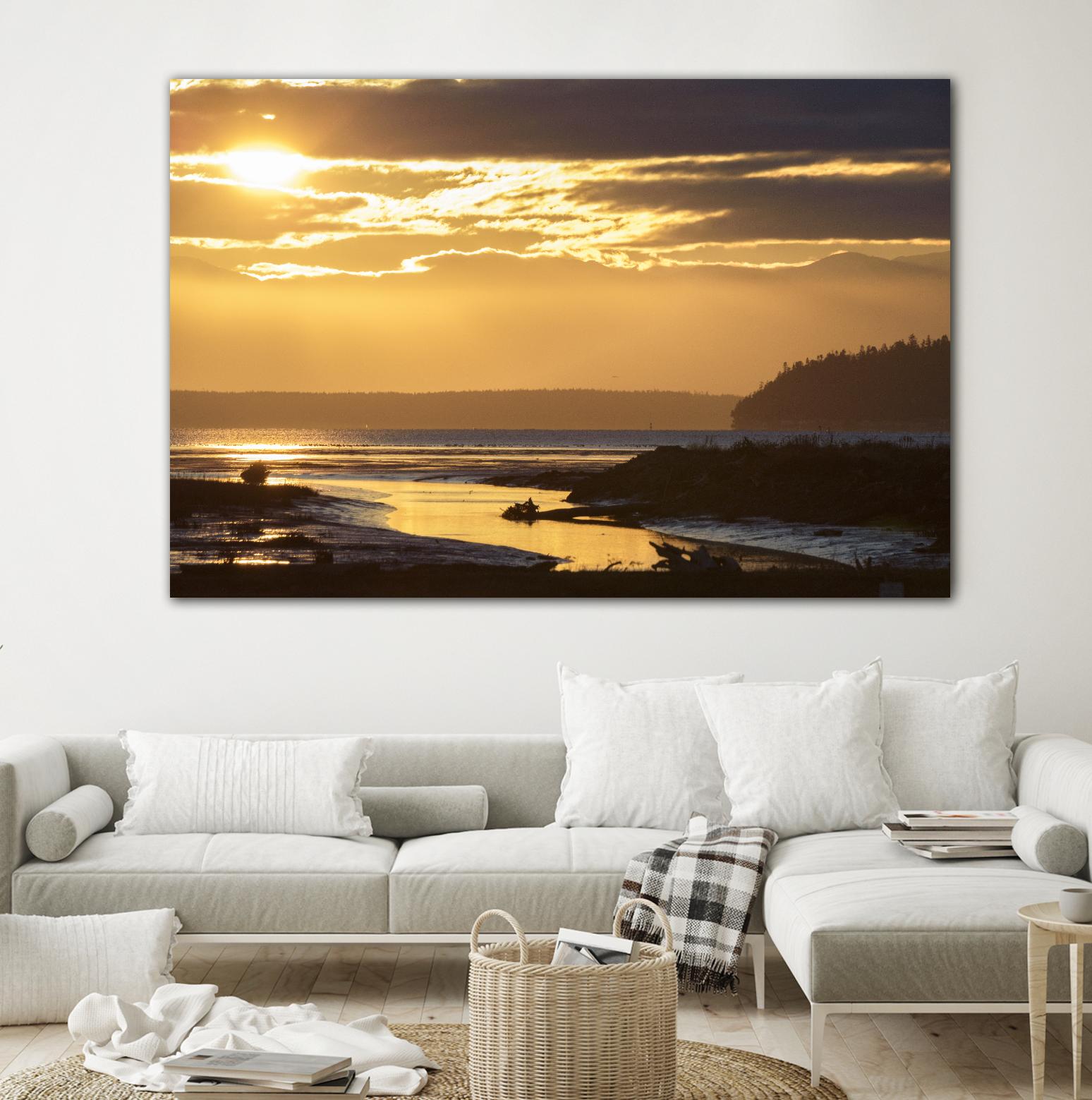 Warm Glow II by Nancy Crowell on GIANT ART - beige landscape