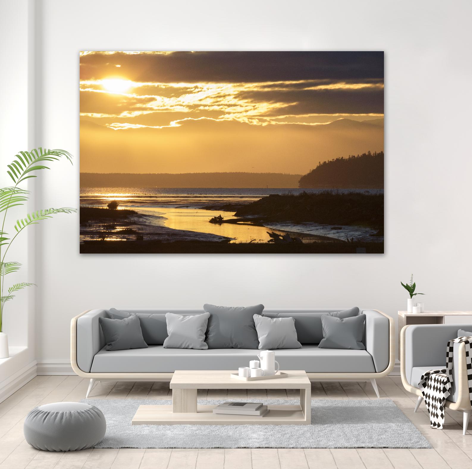 Warm Glow II by Nancy Crowell on GIANT ART - beige landscape