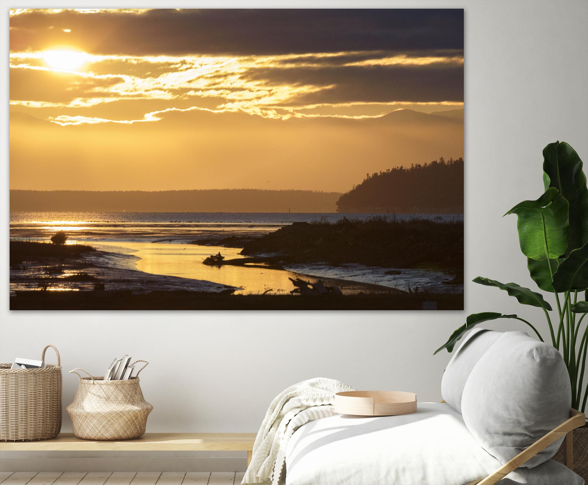 Warm Glow II by Nancy Crowell on GIANT ART - beige landscape