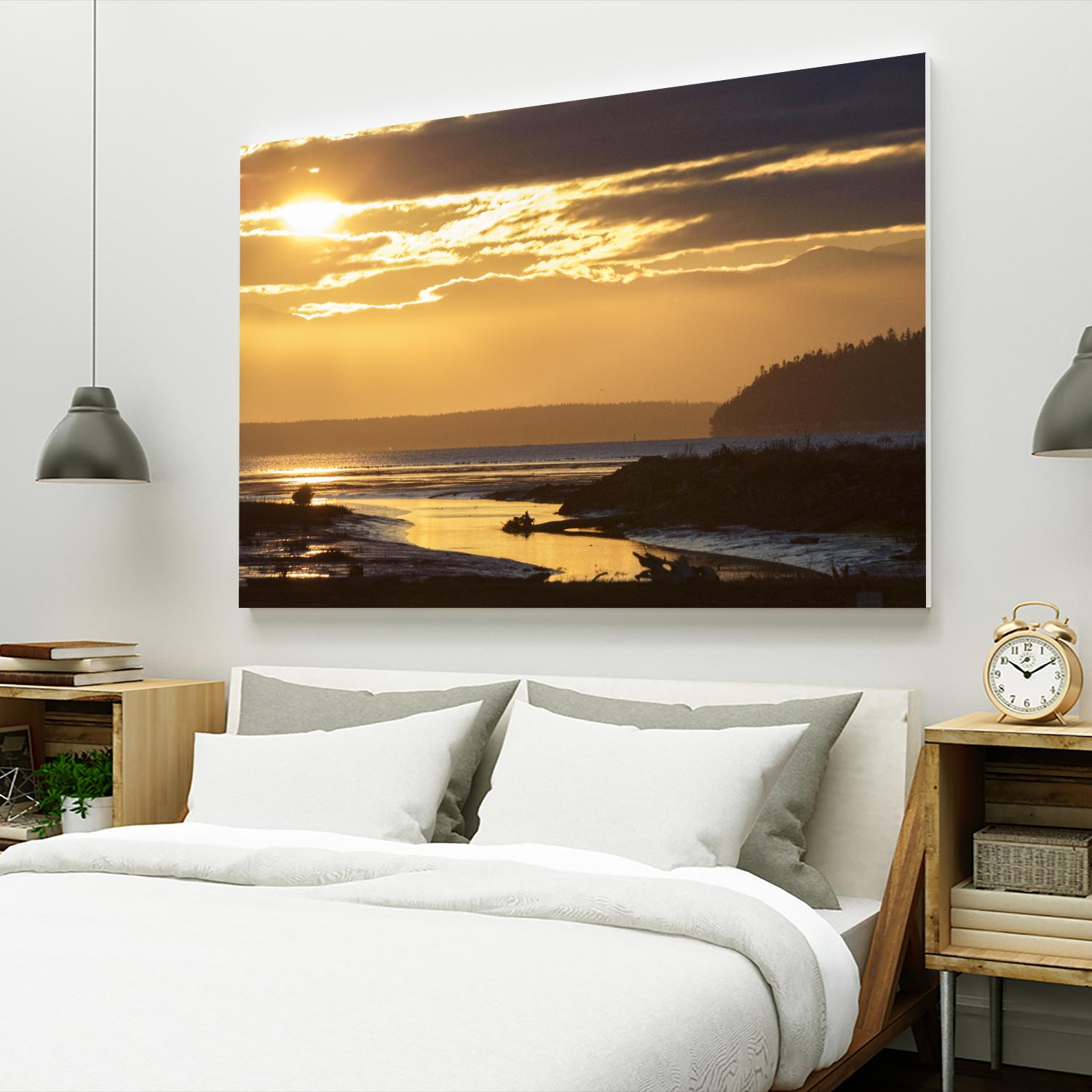 Warm Glow II by Nancy Crowell on GIANT ART - beige landscape