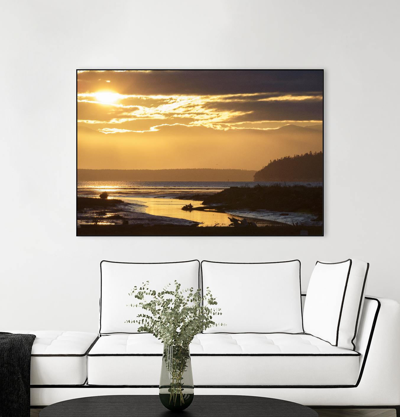 Warm Glow II by Nancy Crowell on GIANT ART - beige landscape