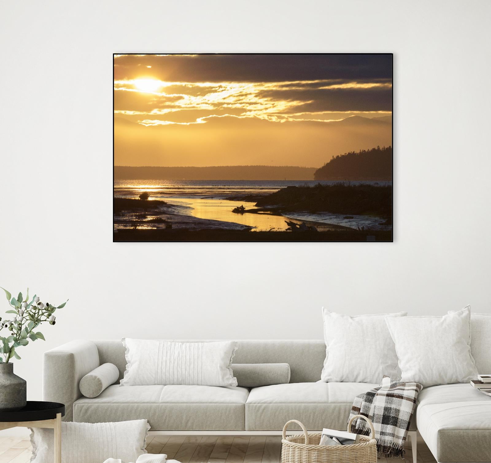 Warm Glow II by Nancy Crowell on GIANT ART - beige landscape