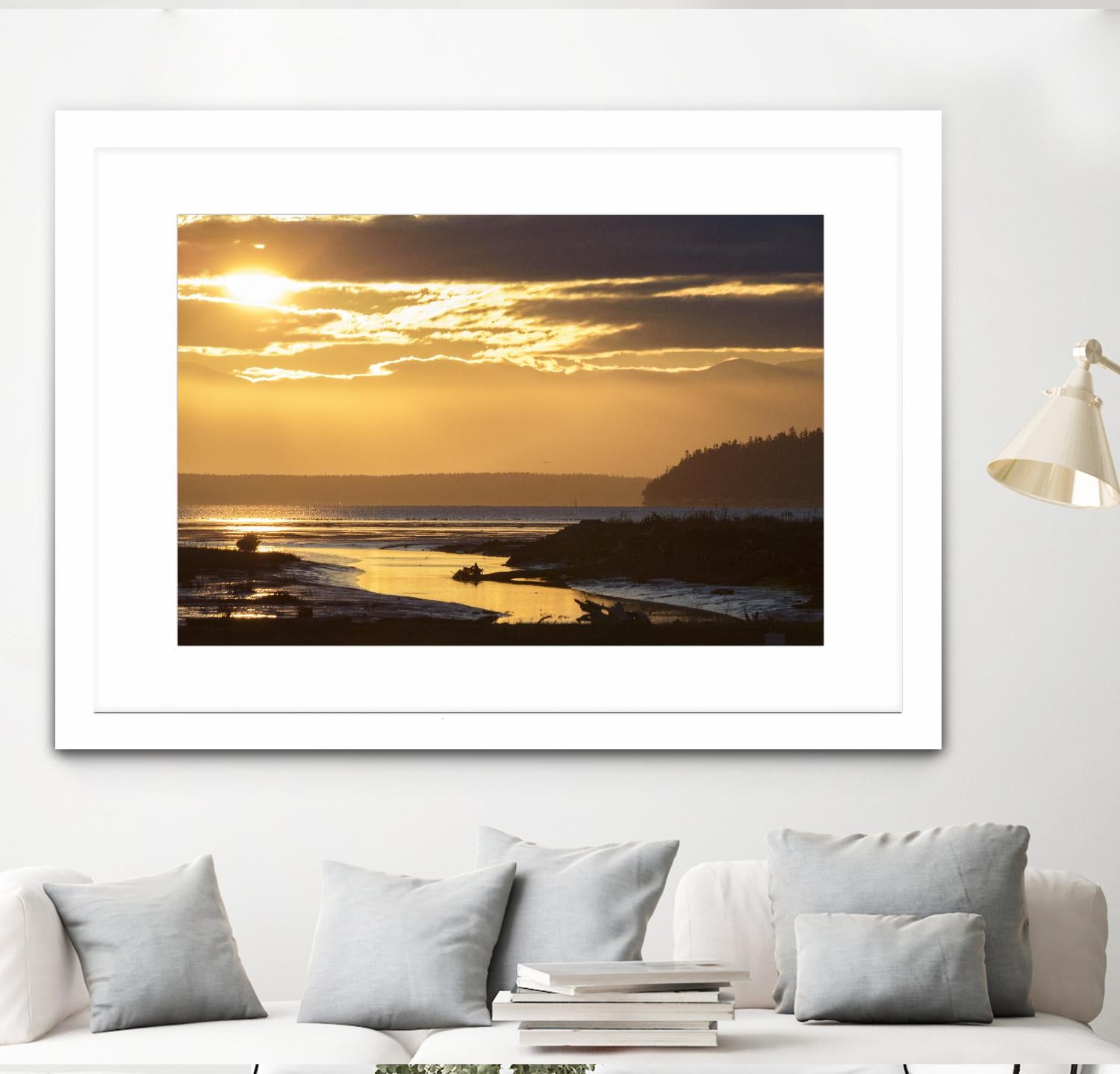 Warm Glow II by Nancy Crowell on GIANT ART - beige landscape