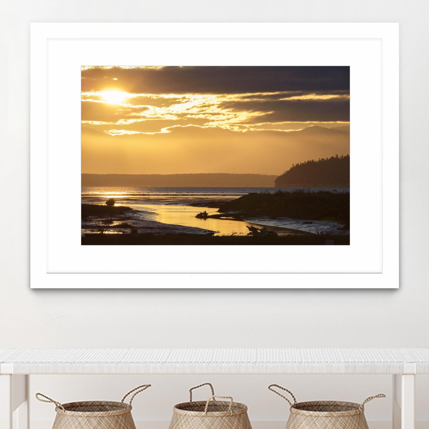 Warm Glow II by Nancy Crowell on GIANT ART - beige landscape