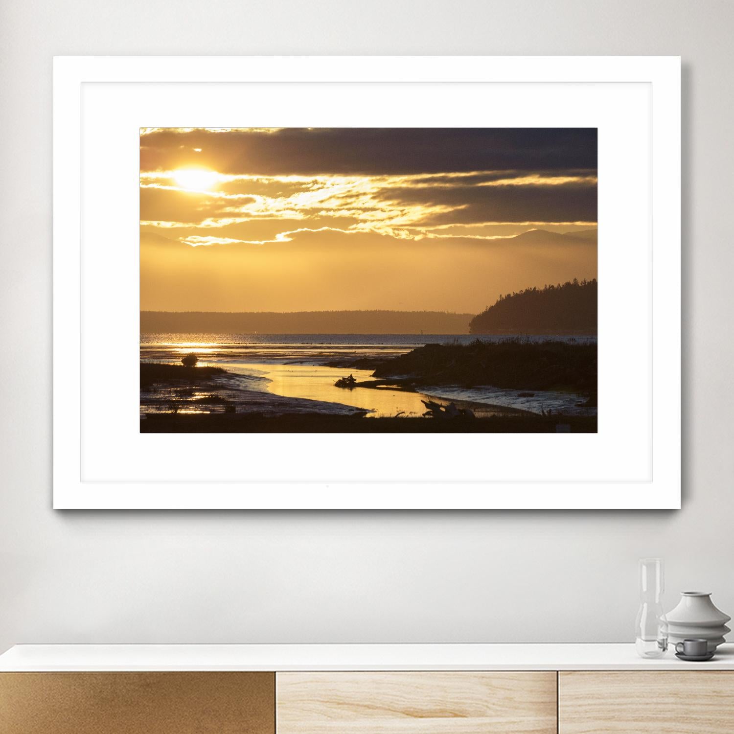 Warm Glow II by Nancy Crowell on GIANT ART - beige landscape