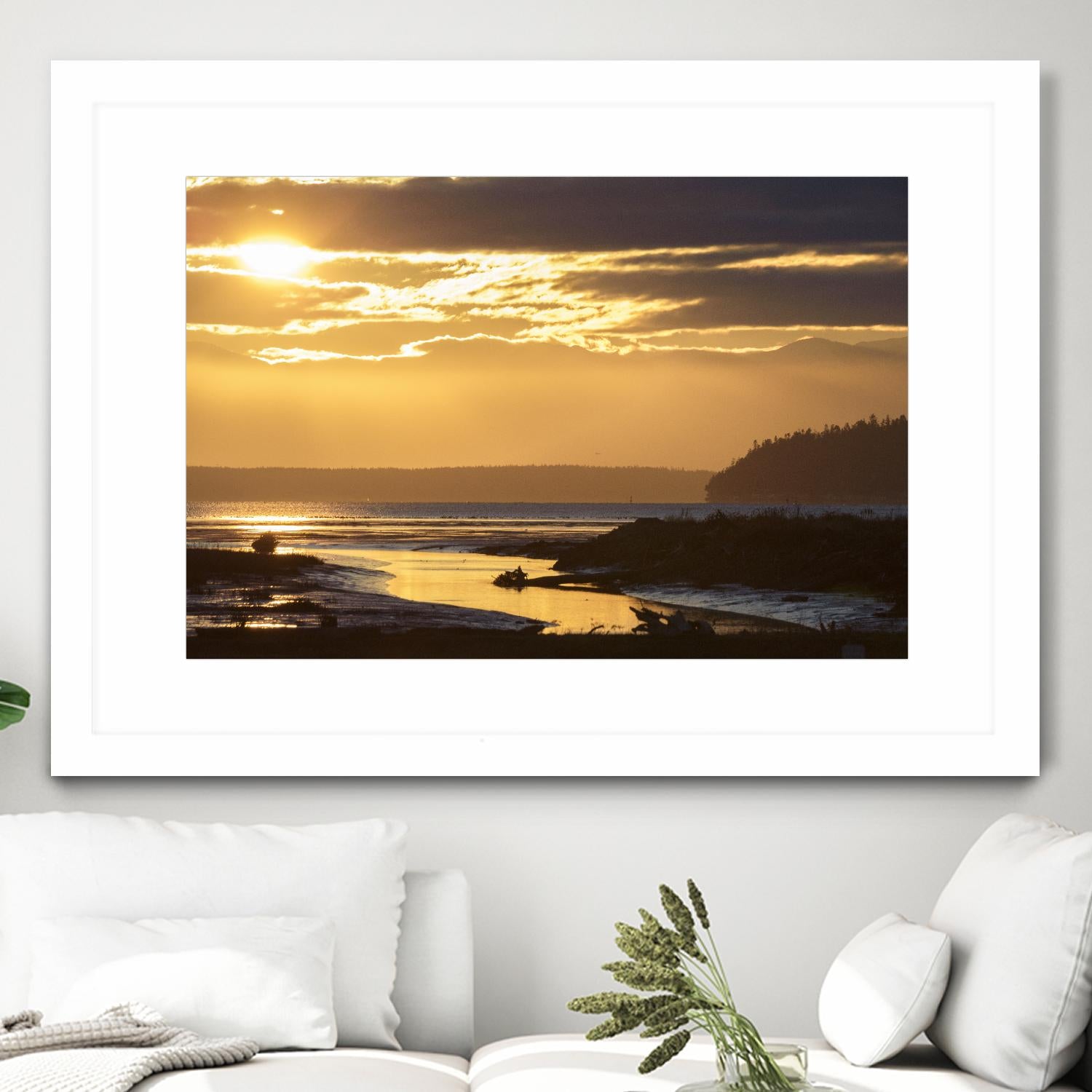 Warm Glow II by Nancy Crowell on GIANT ART - beige landscape