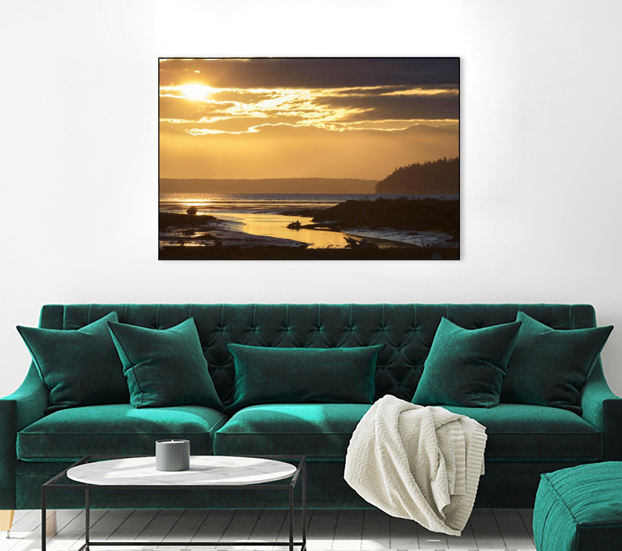 Warm Glow II by Nancy Crowell on GIANT ART - beige landscape