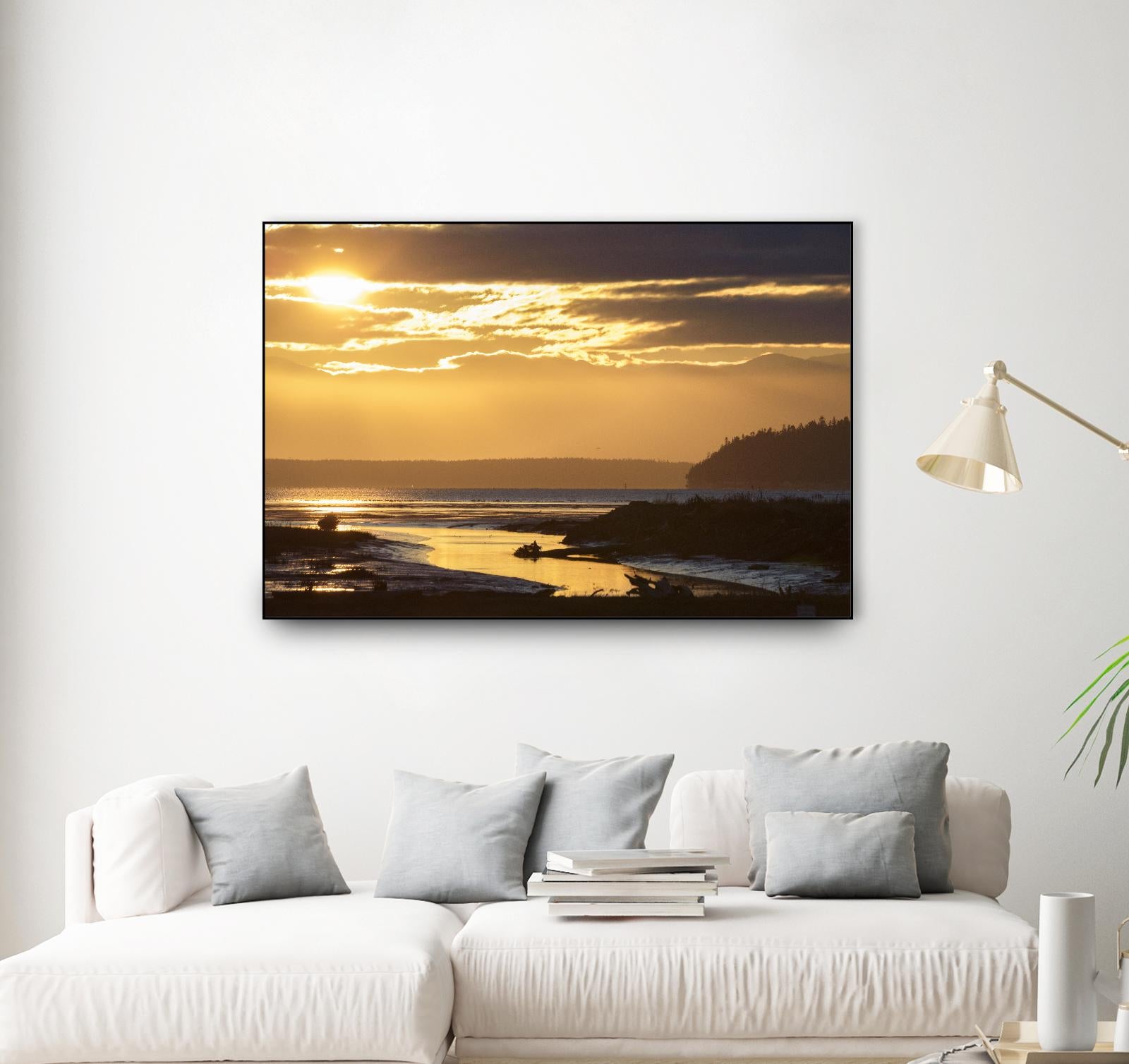 Warm Glow II by Nancy Crowell on GIANT ART - beige landscape