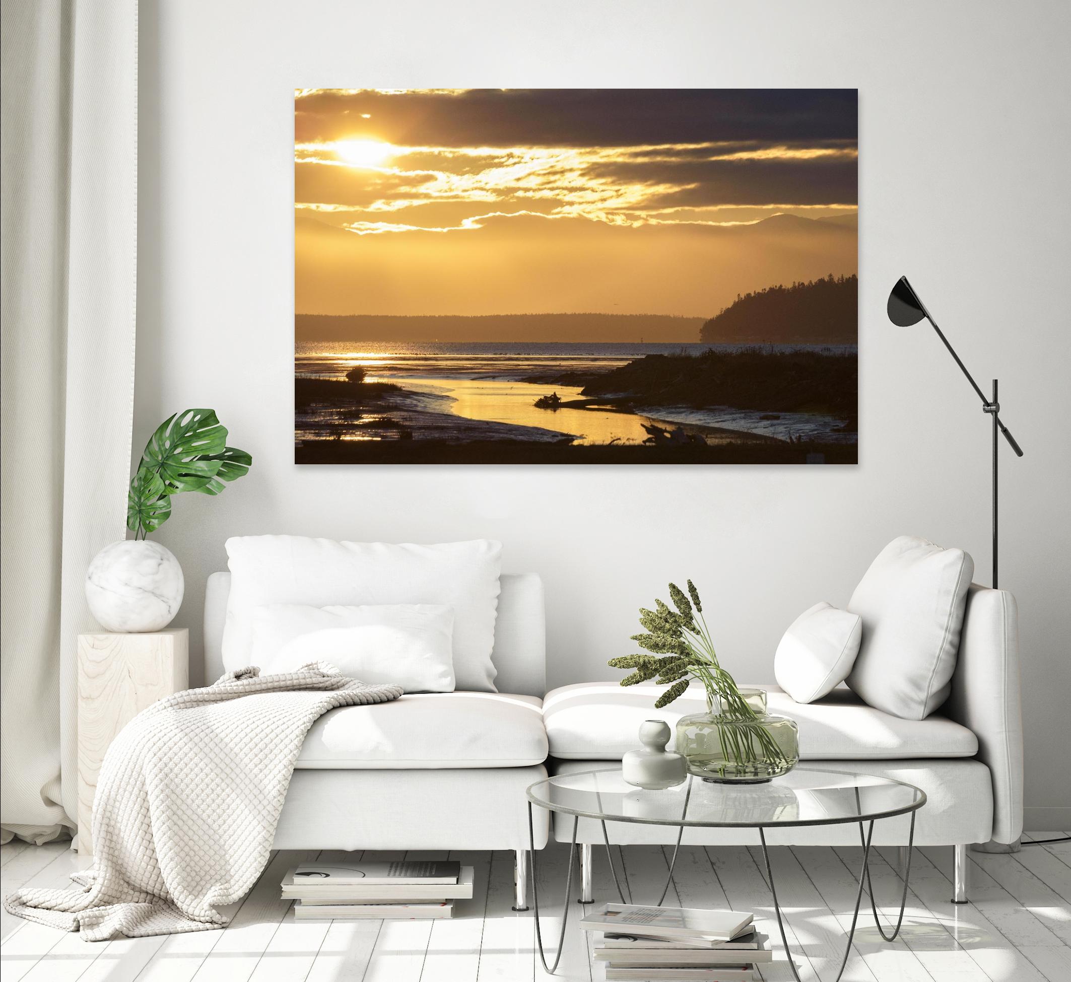 Warm Glow II by Nancy Crowell on GIANT ART - beige landscape