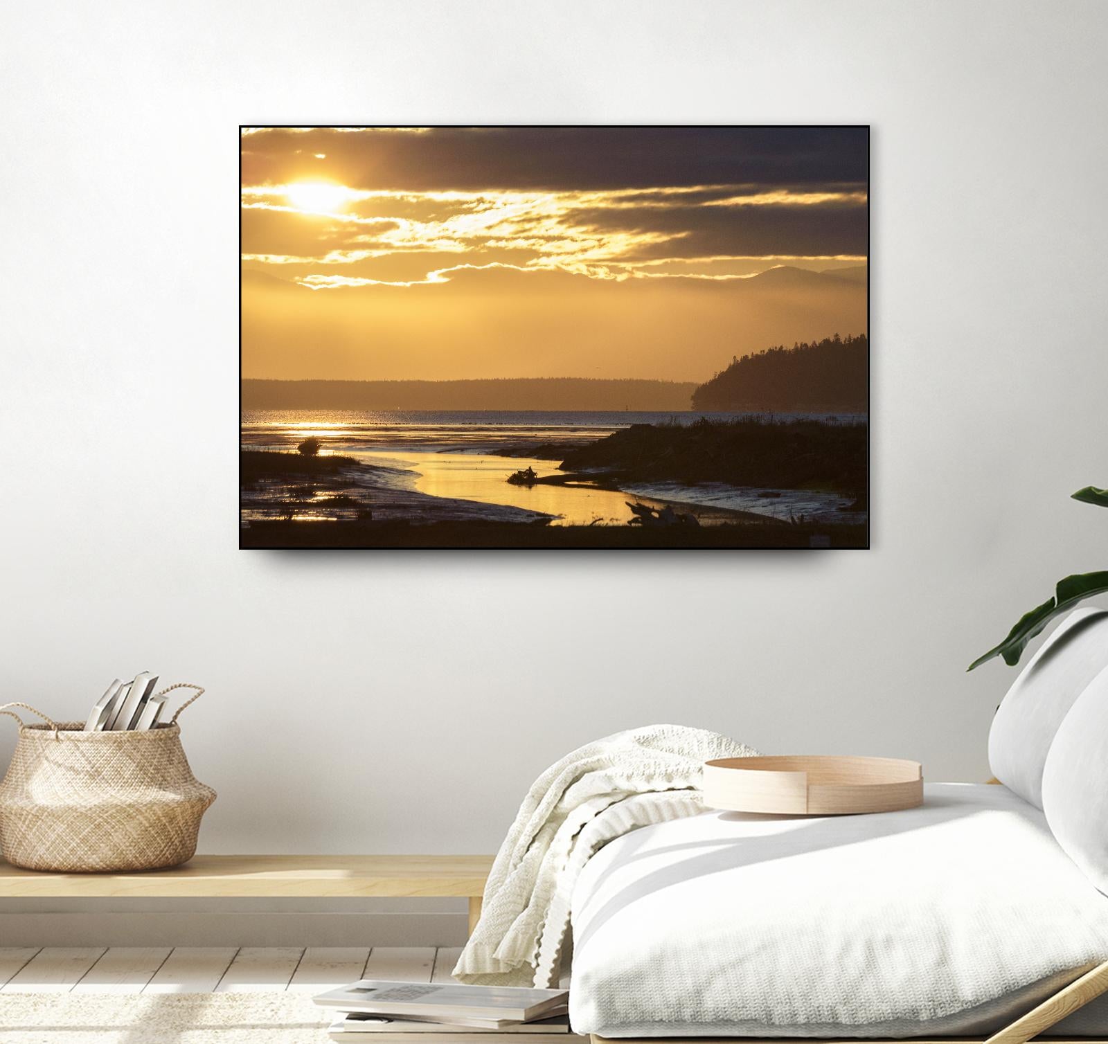 Warm Glow II by Nancy Crowell on GIANT ART - beige landscape