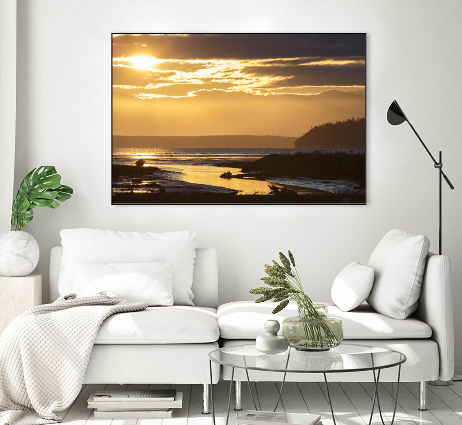 Warm Glow II by Nancy Crowell on GIANT ART - beige landscape