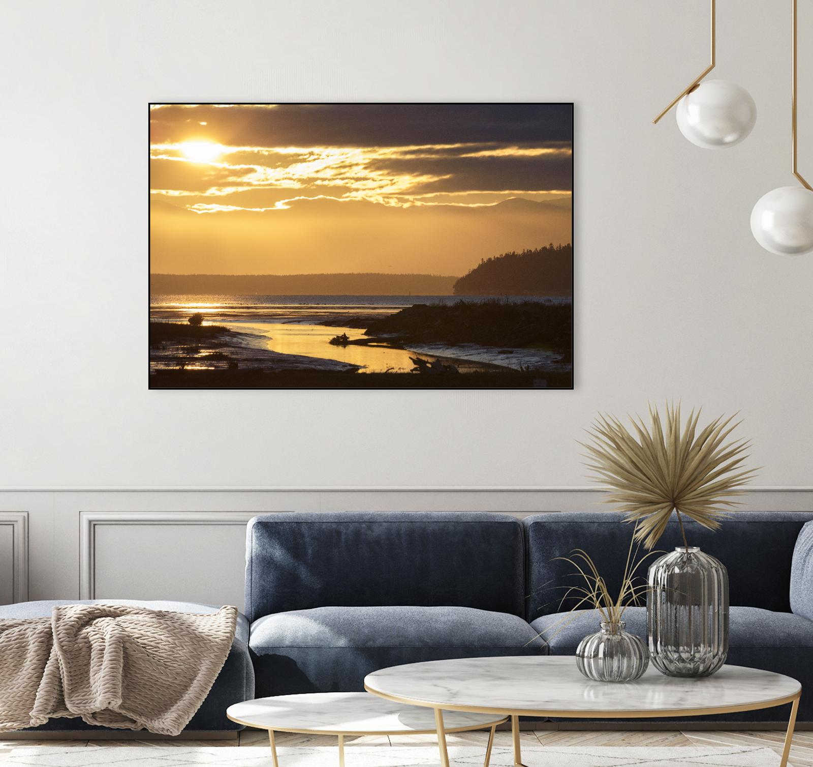 Warm Glow II by Nancy Crowell on GIANT ART - beige landscape