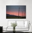 Pink Sky at Night by Nancy Crowell on GIANT ART - blue landscape